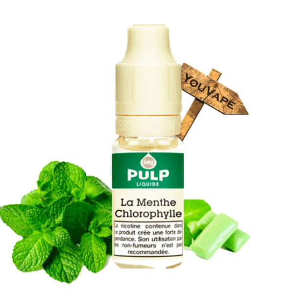 Le e liquide La Menthe Chlorophylle de Pulp est une douce saveur de chewing gum à la menthe chlorophylle.