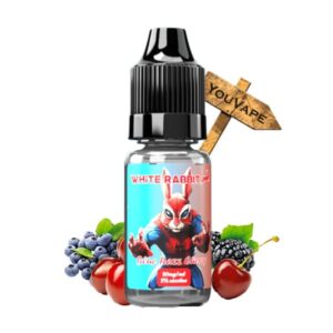 Le e liquide au sel de nicotine Blue Razz Cherry de White Rabbit vous offre le goût fruité de cerise et de framboise bleue des célèbres puffs Tornado.