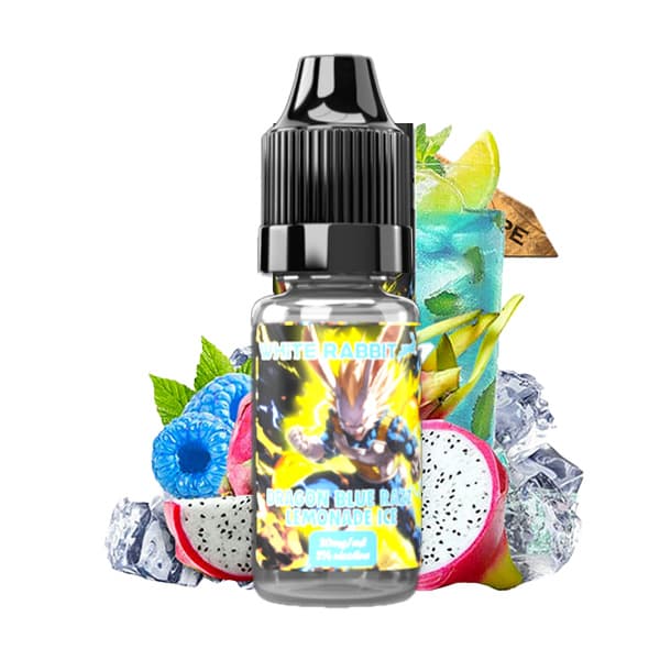 Le e liquide au sel de nicotine Dragon Blue Razz Lemonade Ice de White Rabbit vous offre la Limonade frappée et parfumée des célèbres puffs Tornado.