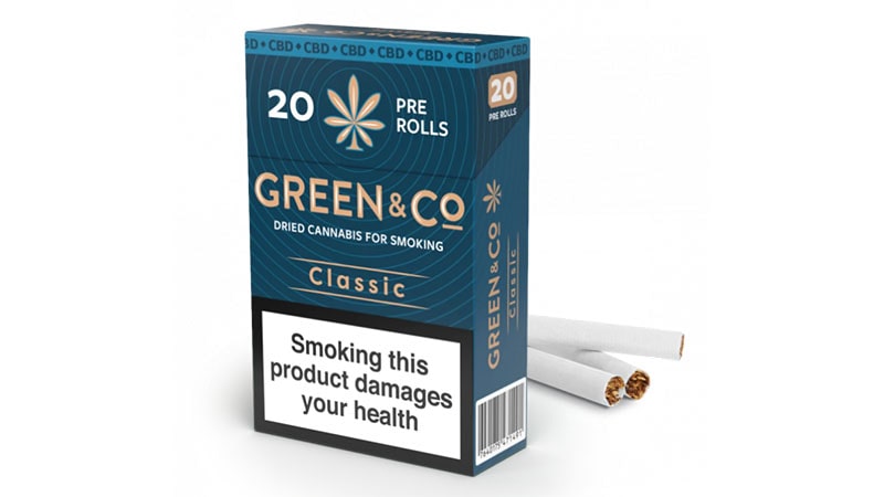 Cigarettes sans tabac et sans nicotine Green and Co