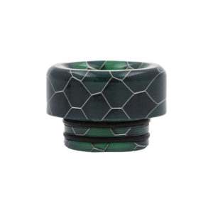 Drip Tips 810 avec joints, en Résine maillée en nid d’abeille, disponibles en 6 couleurs : noir, vert, rouge, orange, bleu, violet.