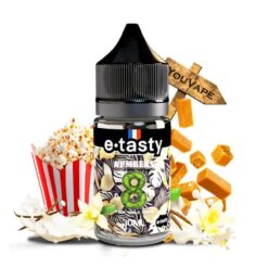 L'arôme concentré Numbers 8 30ml de Etasty est un plaisir gourmand garni de pop-corn au caramel et d’une délicate touche de vanille.