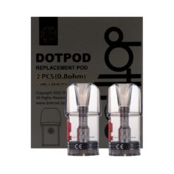 Pack de deux cartouches de rechange de 2ml pour le pod DotPod Nano de Dotmod. Elles sont équipées de résistances intégrées de 0.60, 0.80 et 1 ohm au choix, pour vous offrir des sensations et des quantités de vapeur différentes.