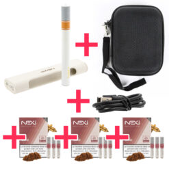 Le Pack Nexi Liberté vous propose la plus petite et légère des cigarettes électroniques, accompagnée de 9 cartouches et d'une pochette pour tout y ranger.