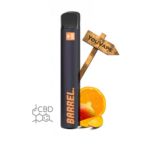 Le Barrel 1000 Fruity Mix double votre plaisir avec son CBD bien concentré (100mg/ml) et un délicieux cocktail de Mangue, Kombava et Pomelo.