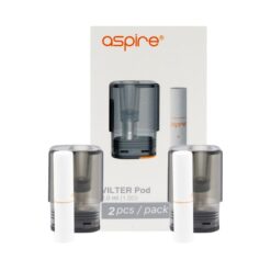 Pack de deux cartouches de rechange et deux drip tips filtres pour le pod Vilter de Aspire. Les cartouches peuvent contenir 2ml de eliquide et leur résistance intégrée est en mesh de 1 ohm.