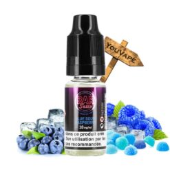 Le e liquide Blue Sour Salt de la gamme Bar Salts de Vampire Vape est un mélange acidulé composé de framboises bleues et de framboises rouges.