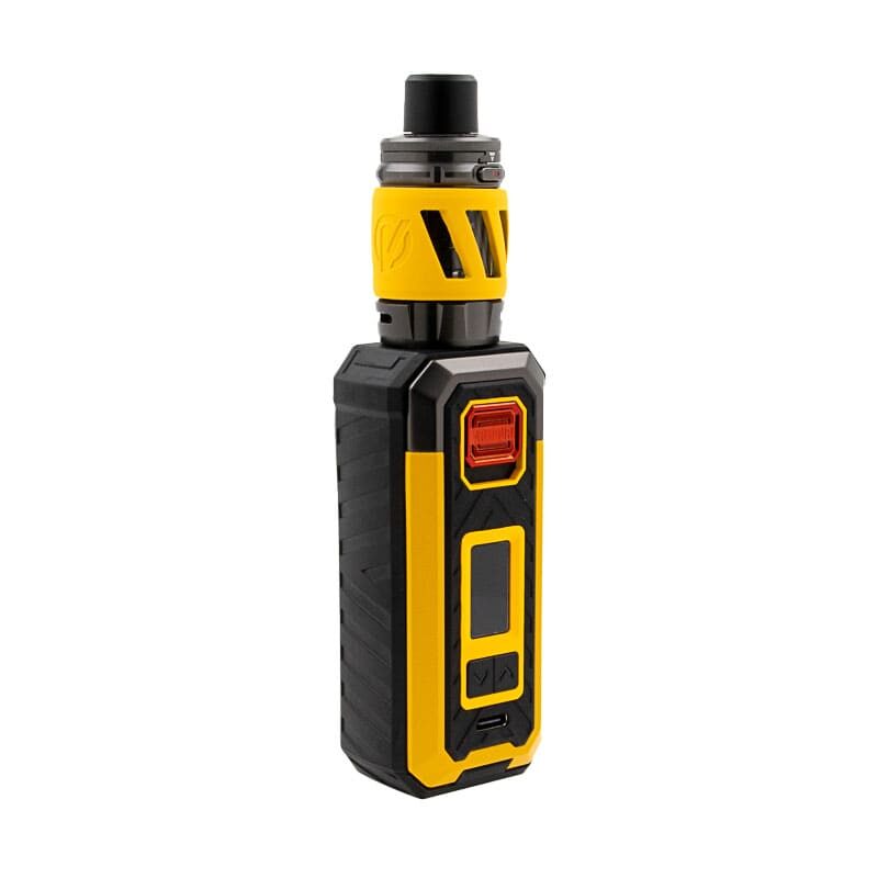 Le Kit Armour S c'est encore plus de Vaporesso : puissance 100 watts, autonomie avec son accu 21700, grosse vapeur et résistance aux chocs.