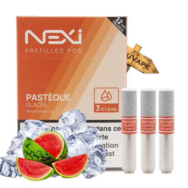 Saveur pastèque glacée 12mg en pack de 3 cartouches pour la Nexi One de Aspire