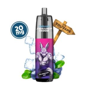 La Puff Tornado 15000 Blueberry Ice est une puff rechargeable longue durée, avec 20ml de eliquide à la saveur de myrtille bien frais.