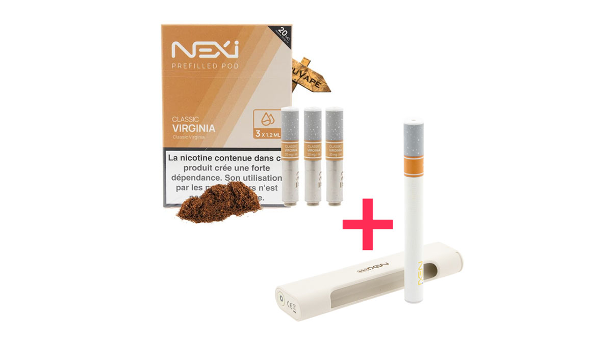 Contenu du coffret du pack Nexi One plus recharges 20mg