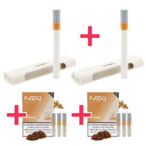 Le Pack Nexi One Duo vous permet de vapoter à deux, avec la plus légère et la plus naturelle des cigarettes électroniques, pour un tarif serré.