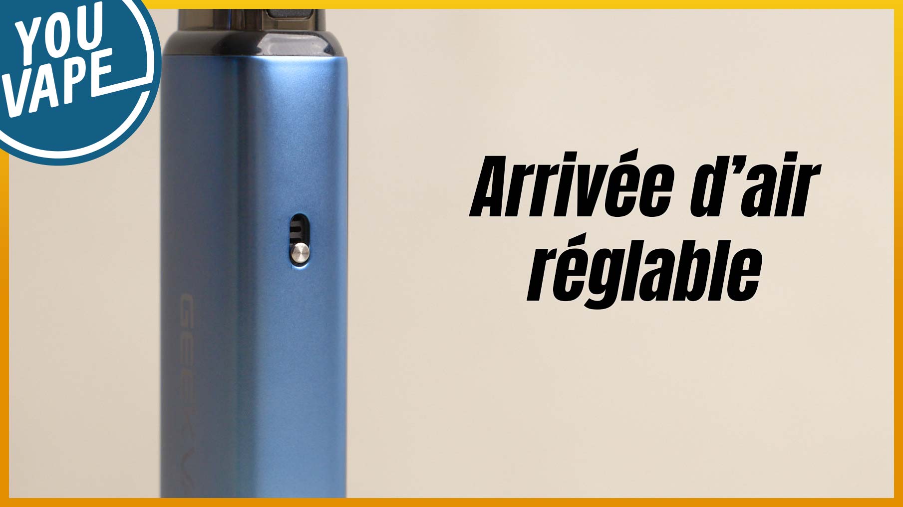 une petite tirette vous permet de faire varier l'airflow de votre Wenax Q Ultra