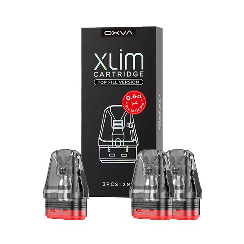 Pack de trois cartouches de remplacement pour les Pod Xlim de Oxva, équipées de résistances intégrées et d'une contenance de 2ml