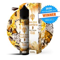 Le e liquide The Tiger 50ml par Secret Garden est une saveur de tabac blond vanillé pour les connaisseurs les plus exigeants. Gagnant Vapexpo