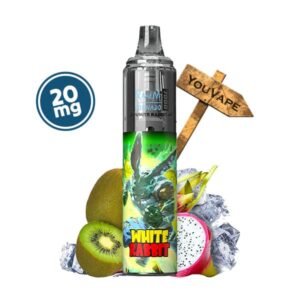 La Puff Tornado 7000 Dragon Kiwi Ice est une puff rechargeable longue durée, avec 10ml d'un cocktail bien frappé de Kiwi et fruit du dragon.