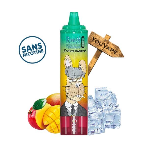 La Puff Tornado 15000 Mango Ice est une puff rechargeable, qui contient 25ml de e-liquide à la mangue glacée pour 15000 puffs.