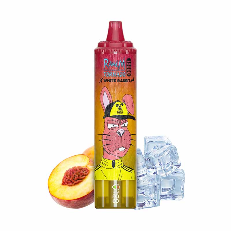 La Puff Tornado 15000 Peach Ice est une puff rechargeable, qui contient 25ml de e-liquide à la pêche givrée pour frissoner de plaisir.