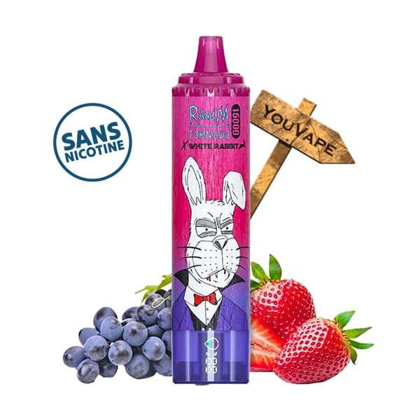 La Puff Tornado 15000 Strawberry Grape est une puff rechargeable, qui contient 25ml de e-liquide à la fraise bien mûre et au raisin.