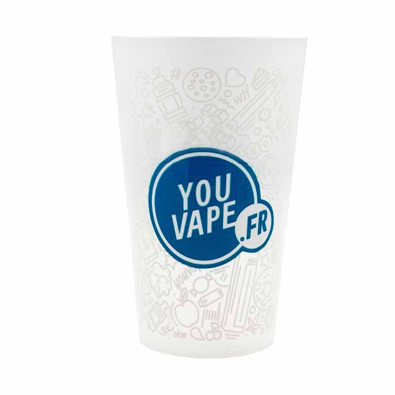 Le Gobelet YouVape inaugure les nouvelles couleurs de votre shop préféré en 2024, et sa mascotte symbolise sa priorité : la qualité du service et du conseil.