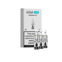 Pack de 3 cartouches et de 3 filtres pour le Pod Spark Kiwi de Kiwi Vapor. Équipées d'une résistance intégrée, elles peuvent contenir 2ml de eliquide.