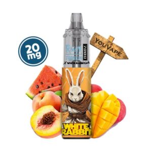 La Puff Tornado Mango Peach Watermelon est une puff rechargeable longue durée, qui contient 10ml de goût de salade de fruit : mangue, pêche et pastèque.