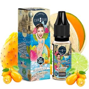 Le e-liquide Marseille Plus Belle la Vie Sel de Nicotine de la marque Curieux est un mix de fruits d'été avec son melon de cavaillon, sa figue de barbarie, son kumquat et citron vert.