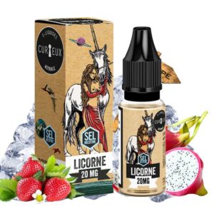 Le e-liquide Licorne Sel de Nicotine est une délicieuse saveur de fraise sucrée alliée au fruit du dragon dans un mélange tout en fraîcheur.