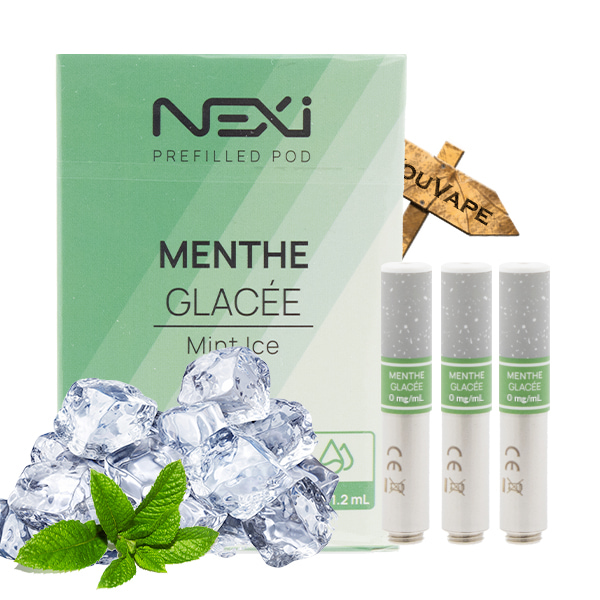 Saveur menthe glacée 0mg en pack de 3 cartouches pour la Nexi One de Aspire