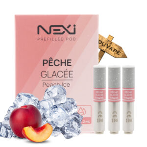 Saveur pêche glacée 0mg en pack de 3 cartouches pour la Nexi One de Aspire