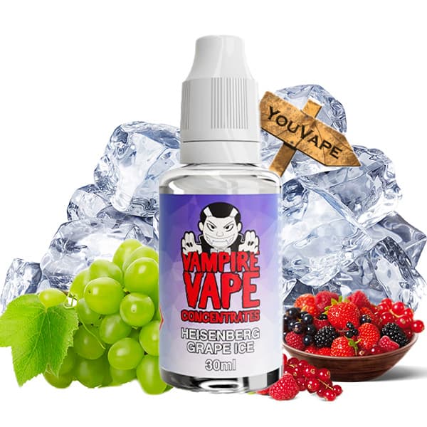 L'arôme concentré Heisenberg Grape Ice de la marque Vampire Vape est une recette indémodable avec l’ajout de raisin pour un côté plus fruité.