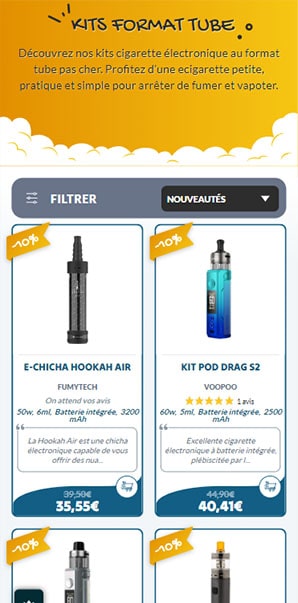 Liste des produits YouVape