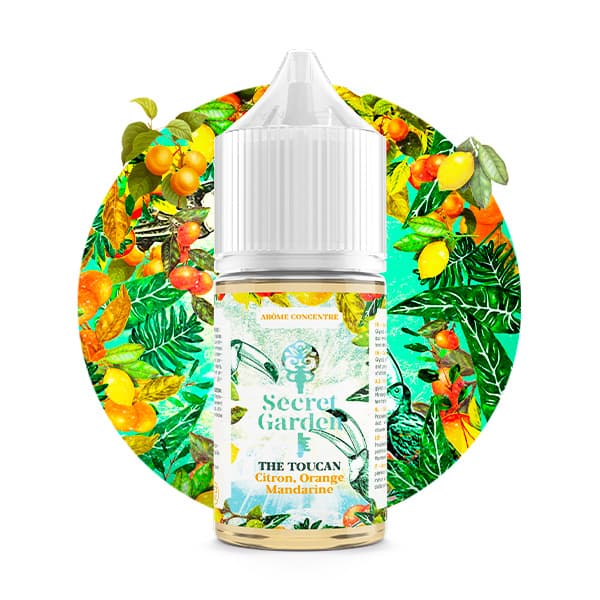 L'arôme concentré The Toucan 30ml de la marque Secret Garden est un savoureux mélange d’agrumes composé de citron, d’orange et de mandarine bien frais.