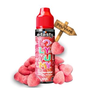 Le e liquide Fraisy Gaga de Loly Yumy est une saveur de bonbon fraise Tagada avec un cœur au marshmallow pour le plaisir des palais.
