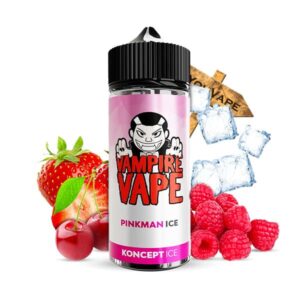 Le e liquide Pinkman Ice 100ml est un véritable feu d'artifice de fruits rouges avec des fraises, des cerises et des framboises agrémenté d'une belle fraîcheur.