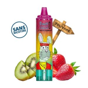 La Puff Tornado 15000 Strawberry Kiwi est une puff rechargeable, qui contient 25ml de e-liquide tout doux à la fraise et au Kiwi.