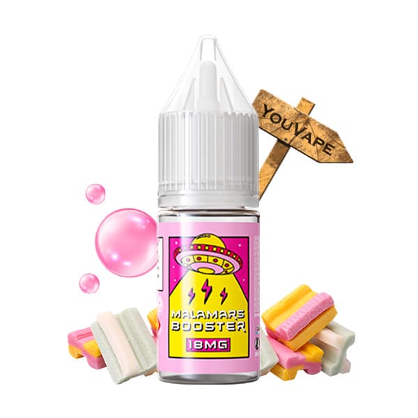 Le e liquide Malamars par Cosmic Candy est une douceur sucrée de chewing-gum rose faisant penser à un malabar.