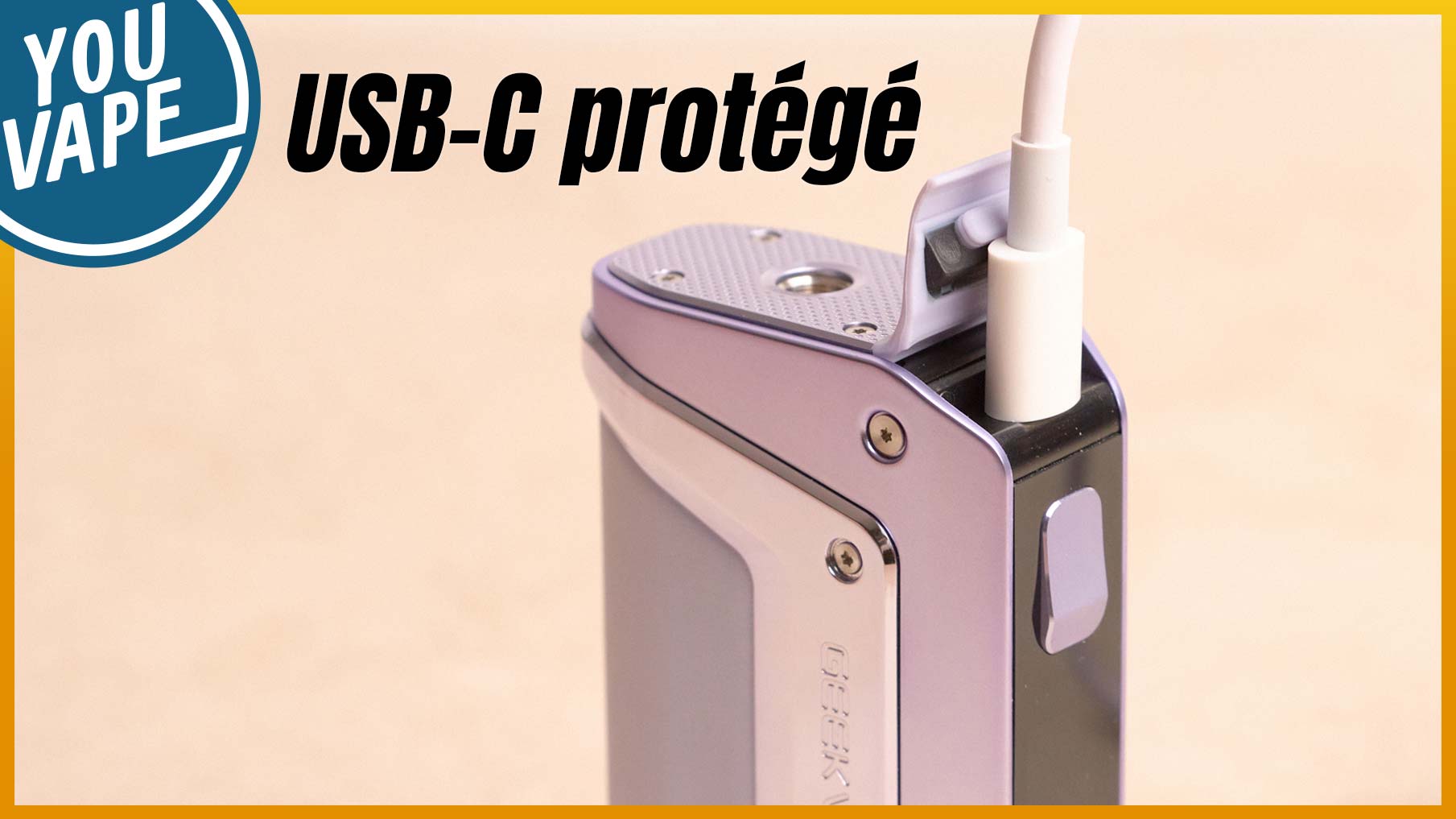 Geek vape place toujours le port de recharge en Usb-c sur le plateau