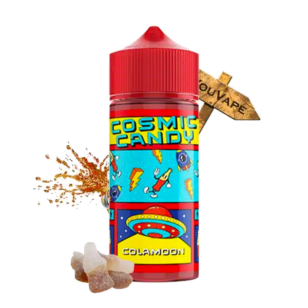 Le e liquide Colamoon 50ml par Cosmic Candy est une saveur de friandise gourmande à base de bonbon cola à la fois sucré et acidulé.