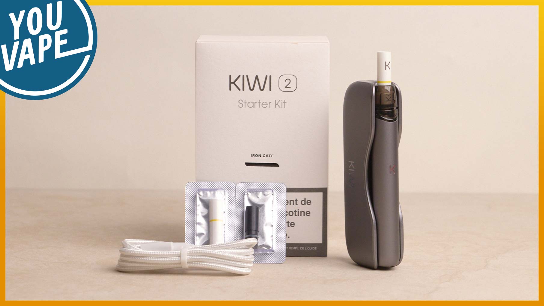 Contenu du coffret du kit pod Kiwi 2 de Kiwi Vapor