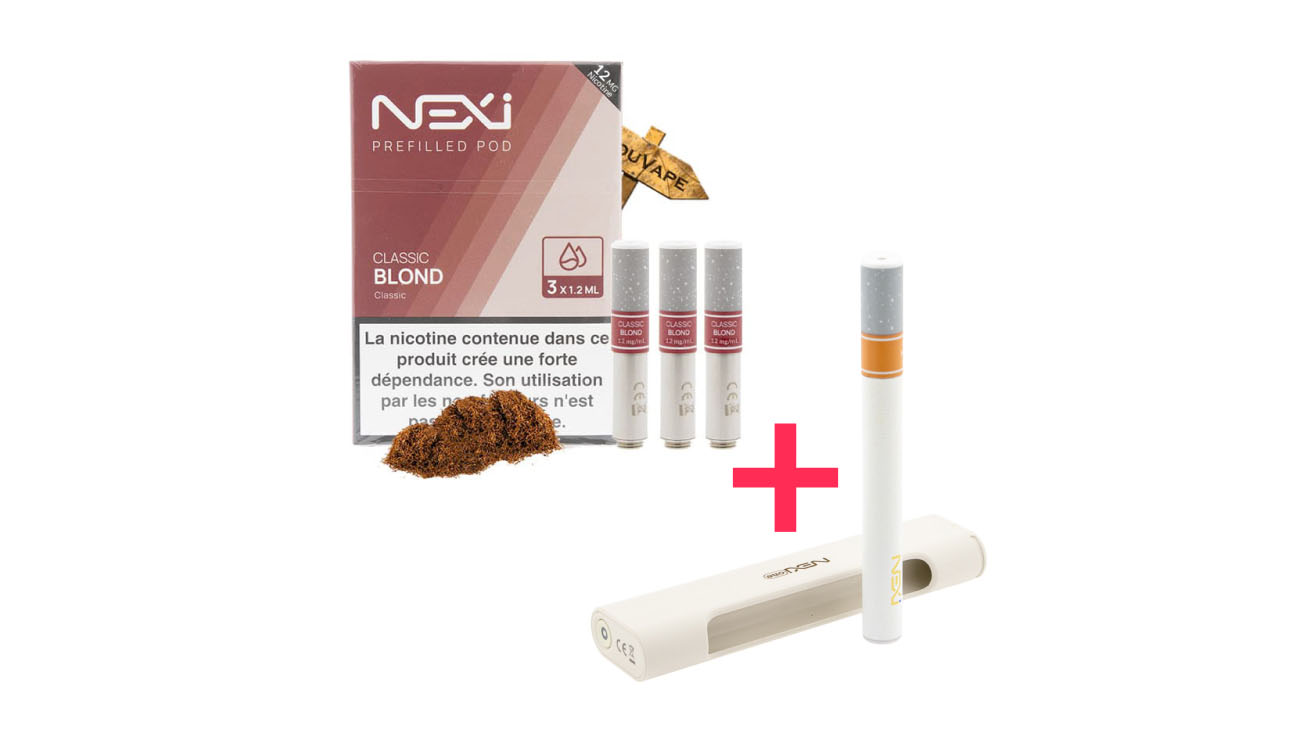 Contenu du coffret du pack Nexi One plus recharges 12mg