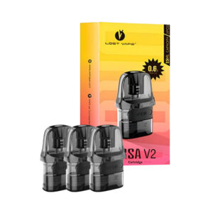 Pack de 3 cartouches Ursa V2 de 2.5ml à résistances intégrées pour les pods de la série Ursa de Lost Vape, pour vapoter de 12 à 25 watts.