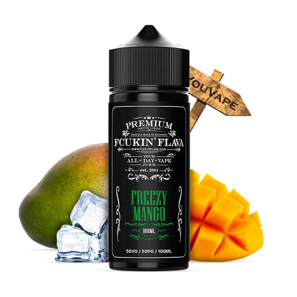 Le e liquide Freezy Mango 100ml de Fcukin Flava est un délice de mangues juteuses bien frais et sucrée à la fois.