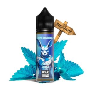 Le e liquide Blue Mint 50ml par White Rabbit dégage une fraîcheur intense de menthe, sublimée par une note délicate de baies bleues.