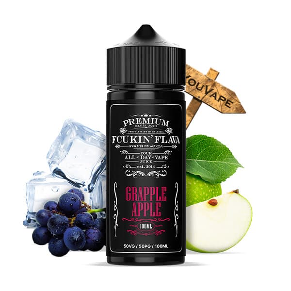 Le e liquide Grapple Apple 100ml de Fcukin Flava est un mélange frais et fruité aux arômes de raisins et de pommes croquantes et juteuses.