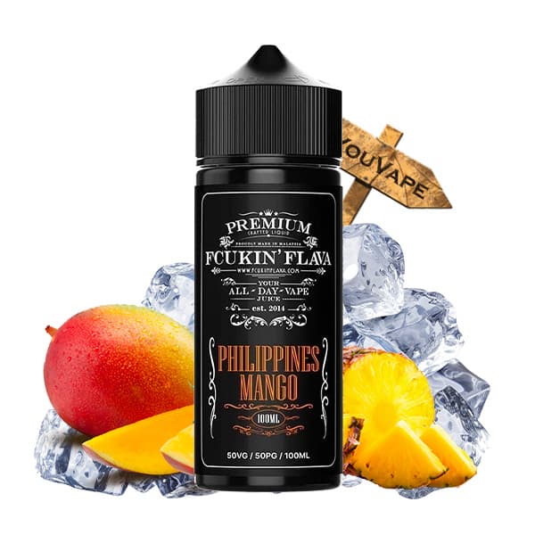 Le e liquide Philippines Mango 100ml de Fcukin Flava est une saveur tropicale aux saveurs de mangues et d'ananas à la fois frais et sucré.