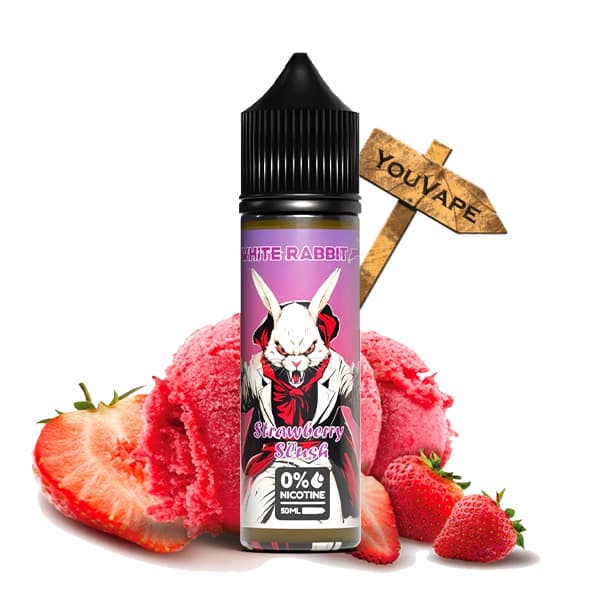 Le e liquide Strawberry Slush 50ml par White Rabbit est une fraise associée à une fraîcheur glacée, évoquant la sensation d'une boisson granitée rafraîchissante.