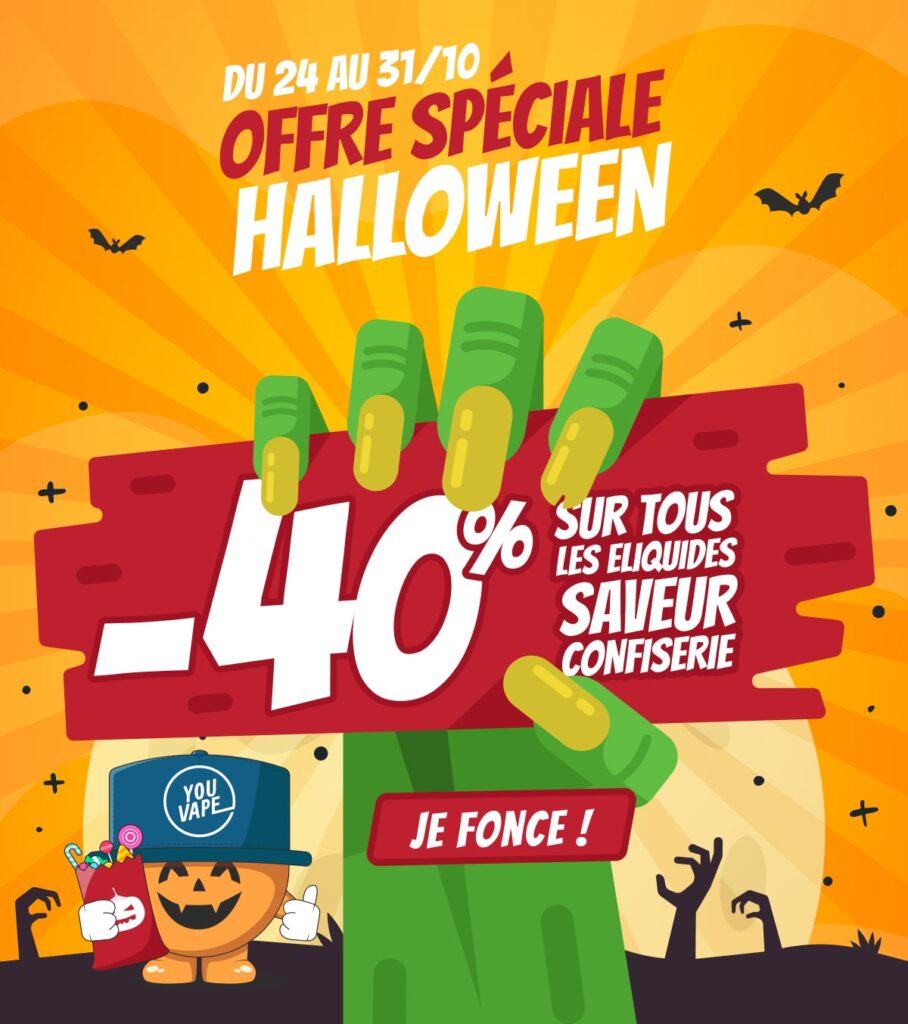 Du 24 au 31/10 profitez de -40% sur tous les eliquides saveur confiserie !