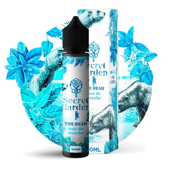 Le e liquide The Bear 50ml par Secret Garden est un duo de menthe à la fraîcheur glaciale venu tout droit du pole nord.