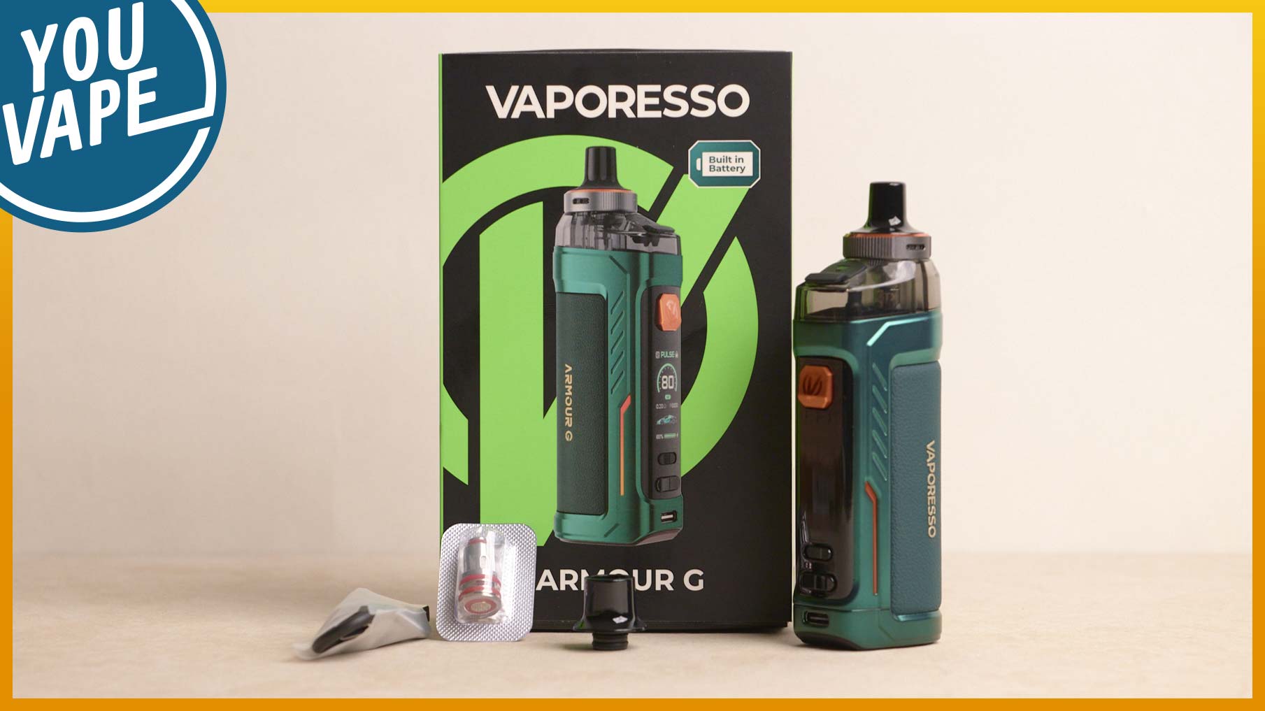 COntenu du coffret du pod Armour G de Vaporesso